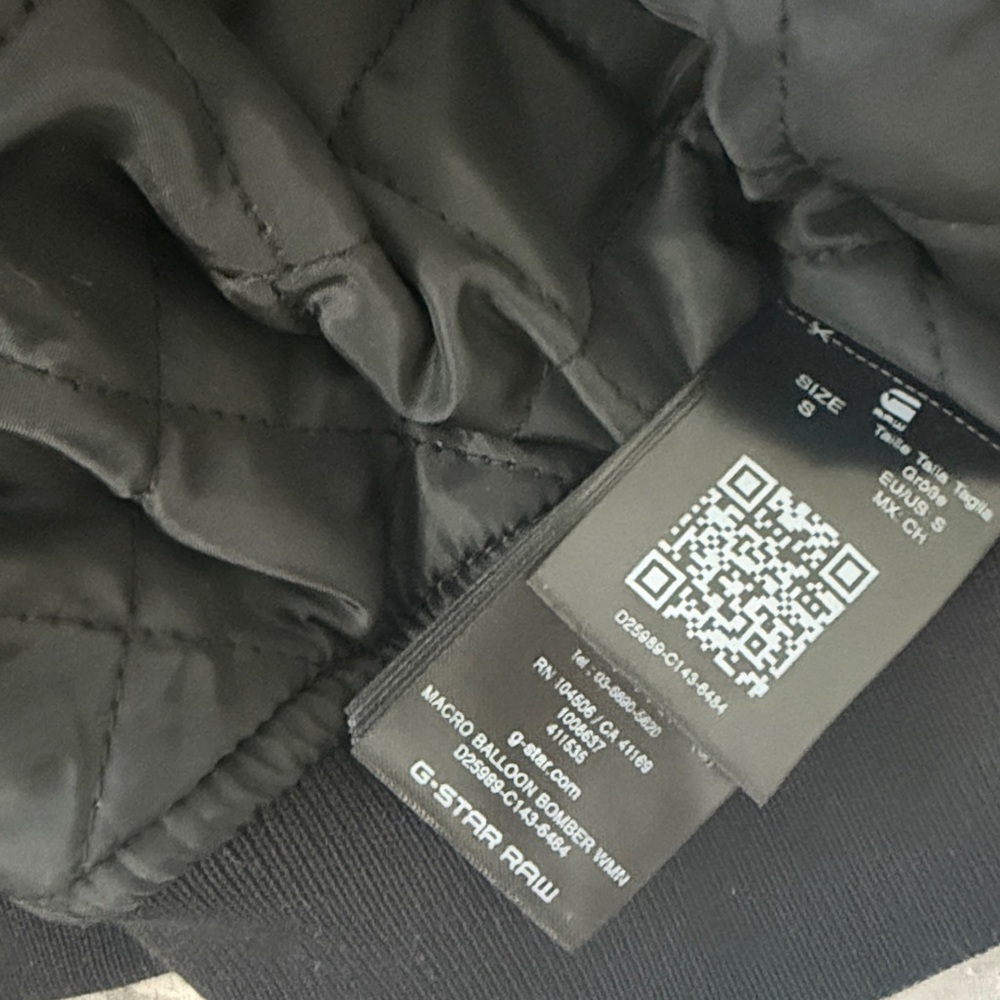 G Star Macro Balloon Bomber Padded Jacket Womens Black Small - Picture 6 of 6